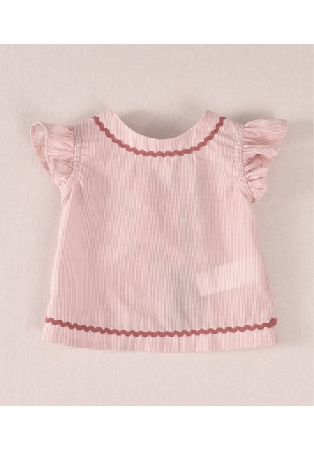 Conjunto Blusa Braguita Bebé Niña Color Rosa