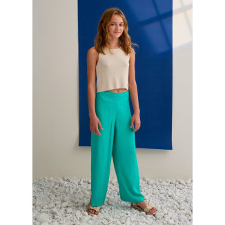 Top Tricot brillo champagne