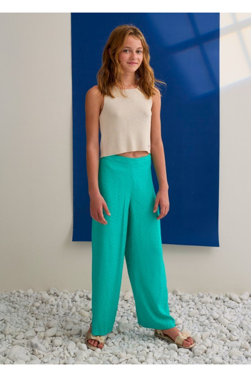 Top Tricot brillo champagne