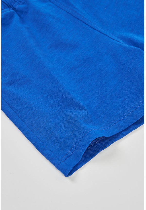 Conjunto Camiseta Punto Listada Y Bermudas Punto Flamé Niña Azul