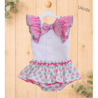 Blusa + Braguita Bebé Niña Fucsia