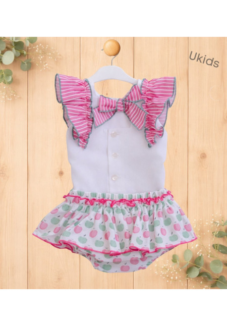 Blusa + Braguita Bebé Niña Fucsia