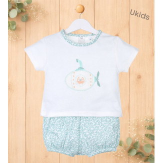 Conjunto 2 Piezas Bebé Niña Color  Color Verde