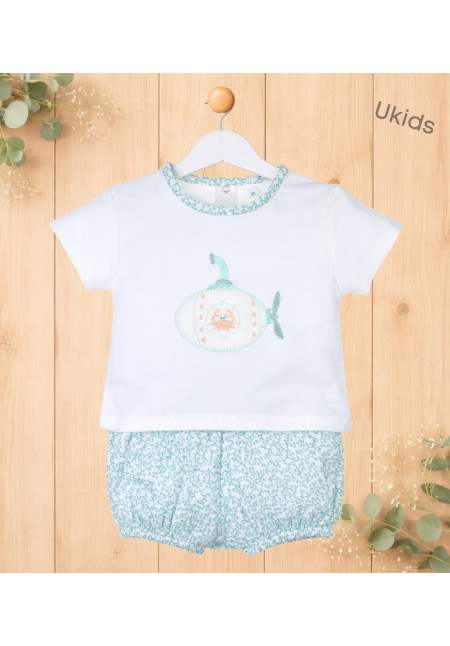 Conjunto 2 Piezas Bebé Niña Color  Color Verde
