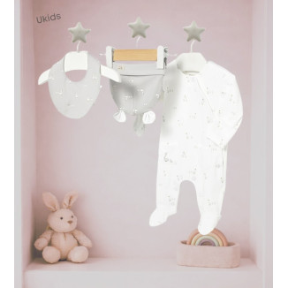 Set Regalo Pijama Largo Blanco