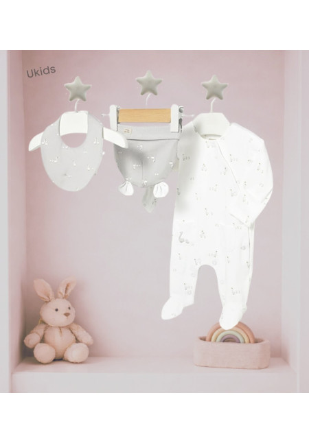 Set Regalo Pijama Largo Blanco