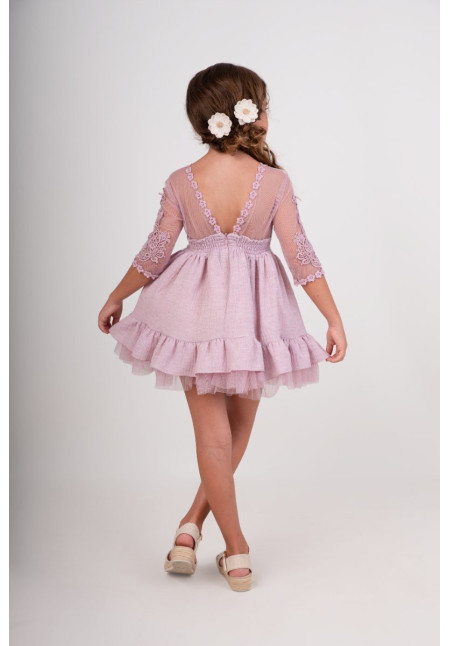 Vestido Niña Ceremonia.  Color Rosa