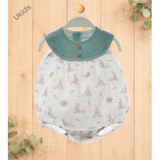 Pelele Art.0951 'Familia Irina' Verde Empolvado