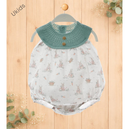 Pelele Art.0951 'Familia Irina' Verde Empolvado