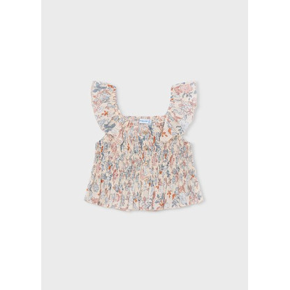 Top Bambula Estampado Salmon