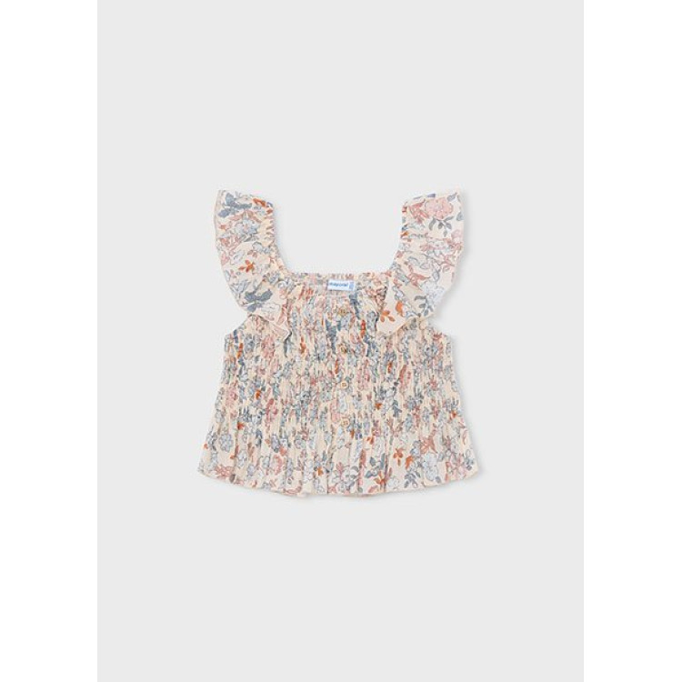 Top Bambula Estampado Salmon