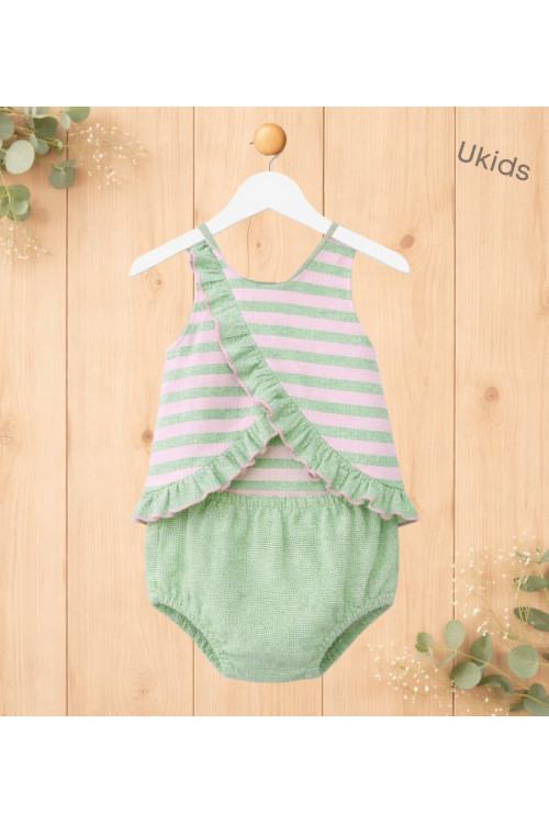 Conjunto Bebé Cruzado. Color Unico