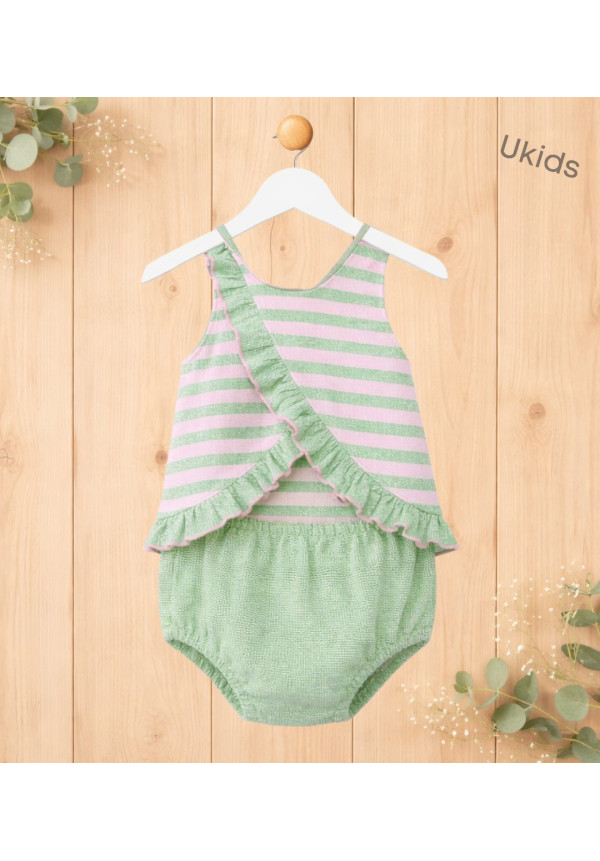 Conjunto Bebé Cruzado. Color Unico
