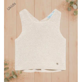 Top Tricot brillo champagne