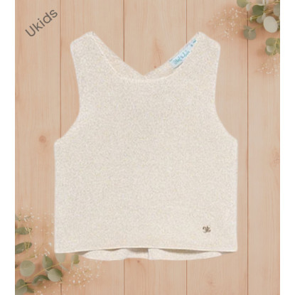 Top Tricot brillo champagne
