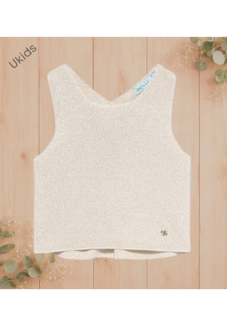 Top Tricot brillo champagne