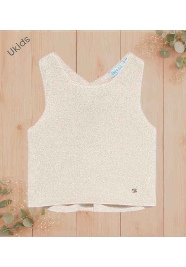 Top Tricot brillo champagne