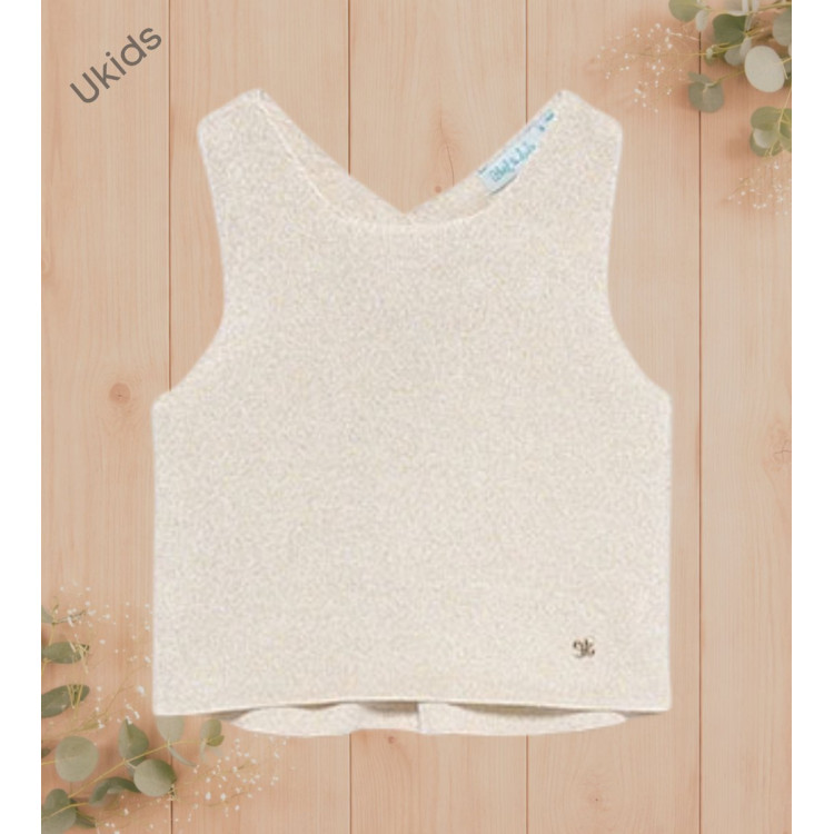 Top Tricot brillo champagne