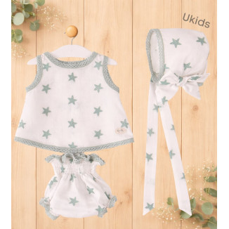 Chambrita Estrellas 3 Piezas  Color Varios