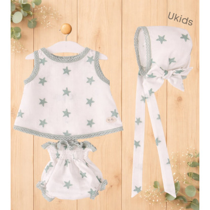 Chambrita Estrellas 3 Piezas  Color Varios