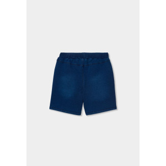 Bermudas Felpa Denim Niño. Color Azul