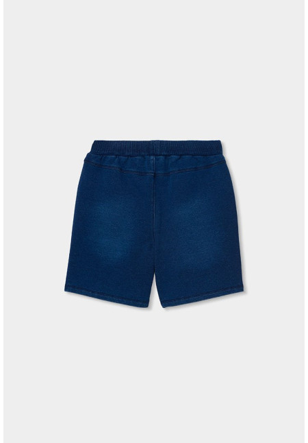 Bermudas Felpa Denim Niño. Color Azul