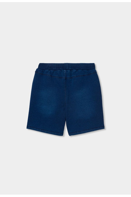 Bermudas Felpa Denim Niño. Color Azul