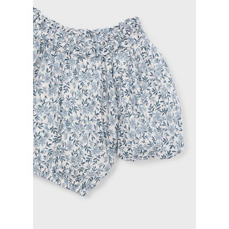 Top Dobby Estampado Celeste