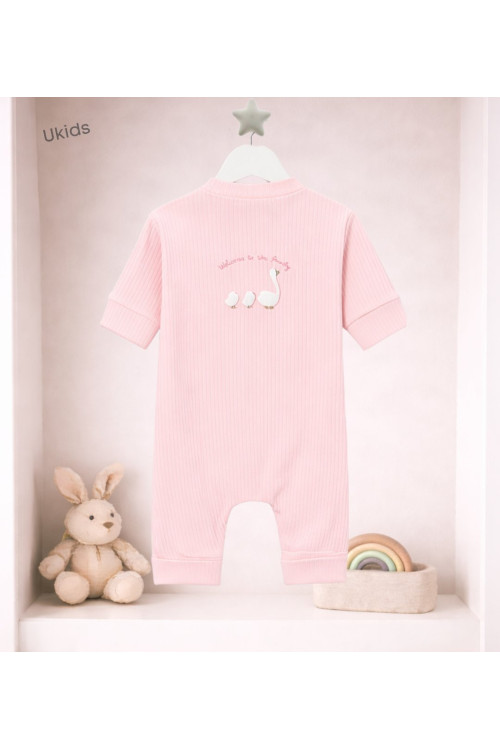 Pelele Largo Sin Pie Rosa Baby